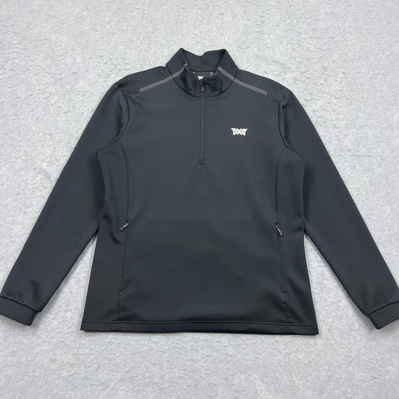 PXG Parsons Xtreme Golf 1/4‎ Zip Men's Medium Black Performance Pullover Sweater